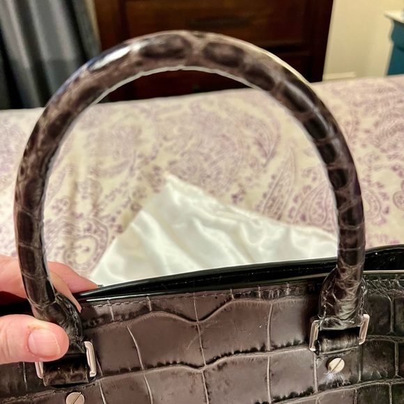 Michael Kors Large “Selma” Satchel in Gray Ombre Embossed Croc Leather. EUC! - Picture 8 of 16